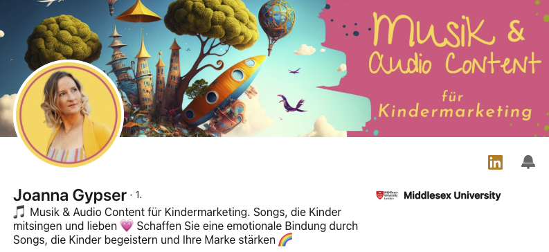 LinkedIn Profil Joanna Gypser - Kindermarketing