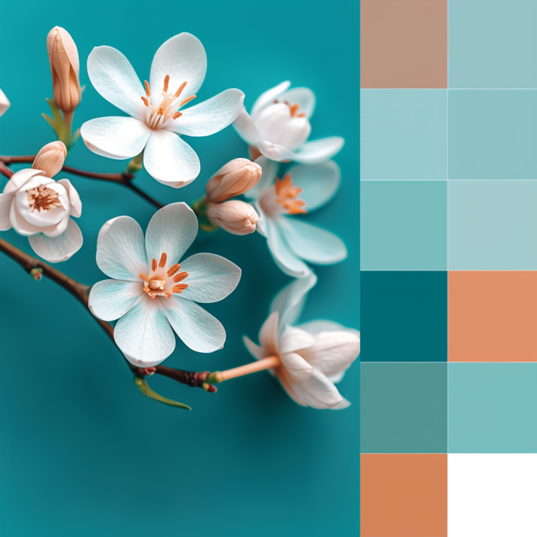 Farbpalette Türkis