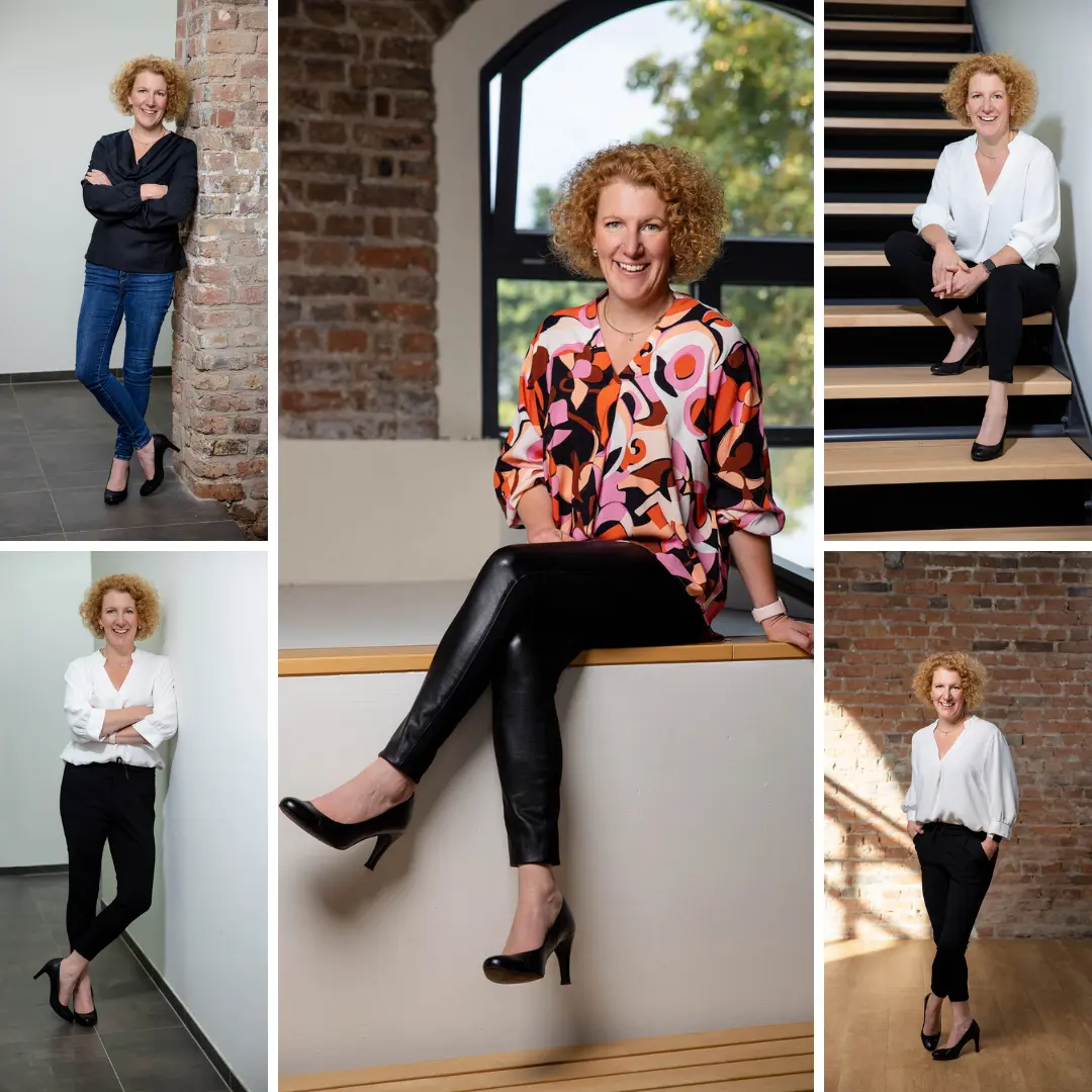 Collage von professionellen Business Fotos von einer Unternehmerin.