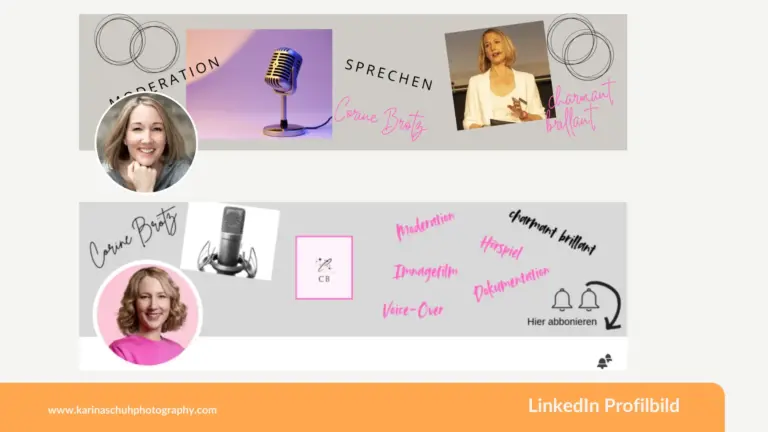 LinkedIn-Profilbild im Vorher-Nachher-Vergleich – neutrales Bild vs. ausdrucksstarkes Personal Branding Foto