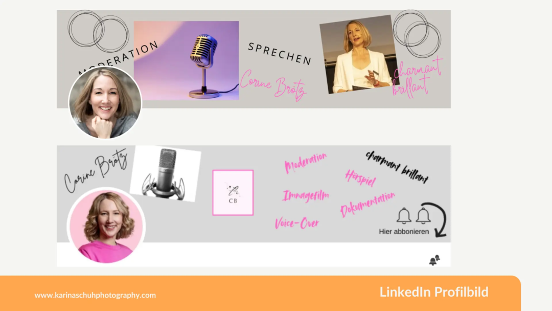 LinkedIn-Profilbild im Vorher-Nachher-Vergleich – neutrales Bild vs. ausdrucksstarkes Personal Branding Foto