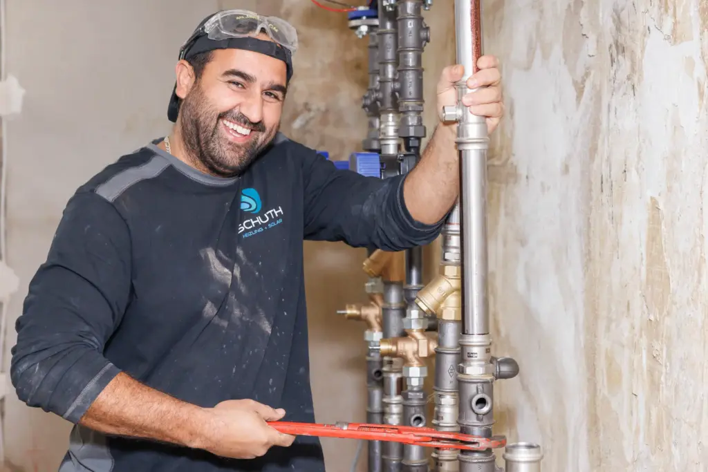 Mitarbeiterfotos Firma Schuth Heizung Solar Koblenz — Unternehmensfotografie fuer Handwerksbetriebe